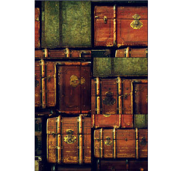 Papel de parede para quarto malas vintage - TenStickers
