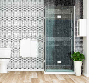 Papel de parede casa de banho Mosaico cinza - TenStickers