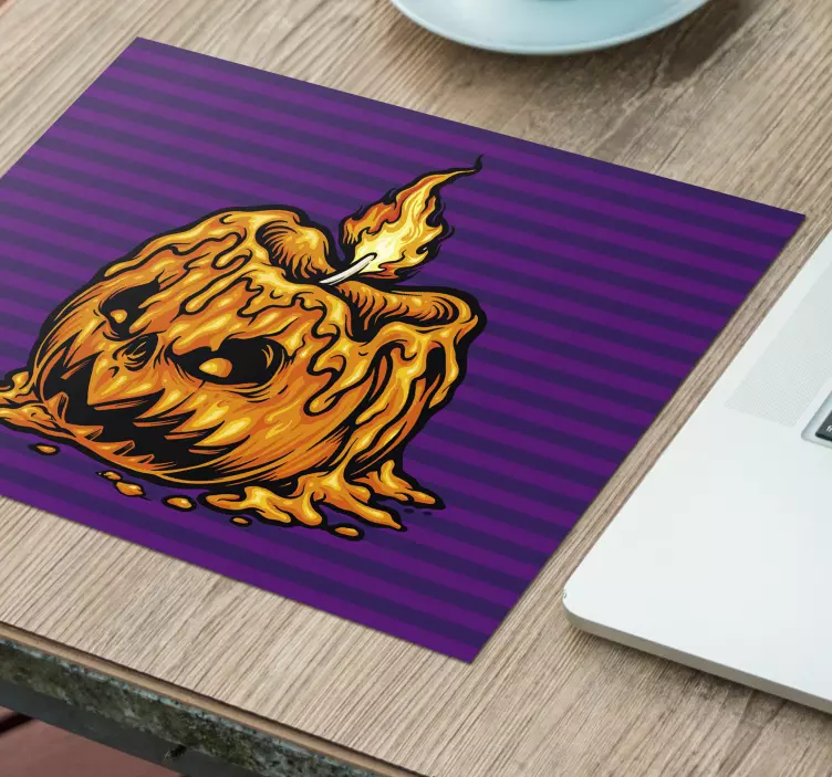 Abóbora assustadora com fogo mais mousepads - TenStickers