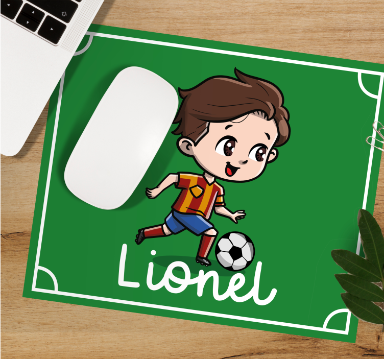 Mouse pad com nome jogador de futebol infantil - TenStickers