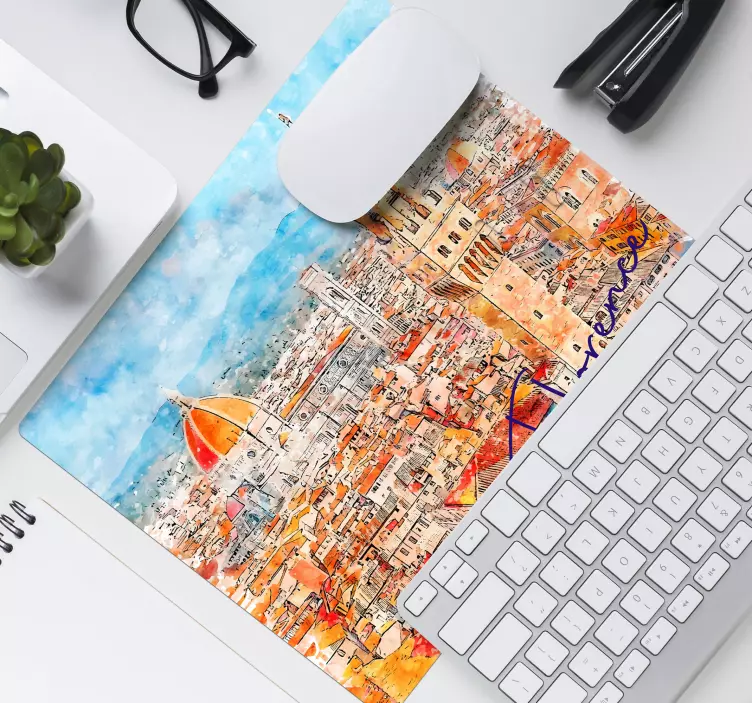 Mousepad vista da paisagem urbana de florença - TenStickers