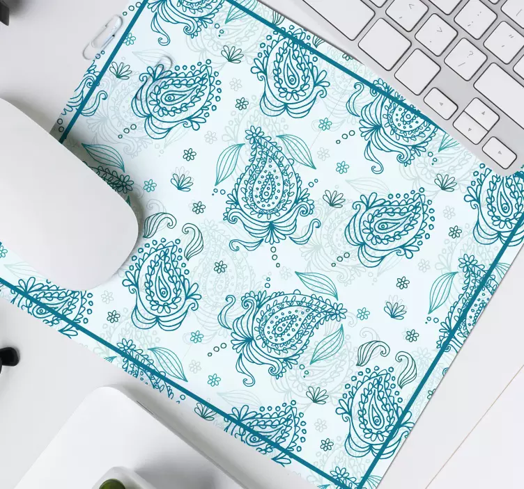 Mouse pad com texturas e padrões motivo floral elegante - TenStickers