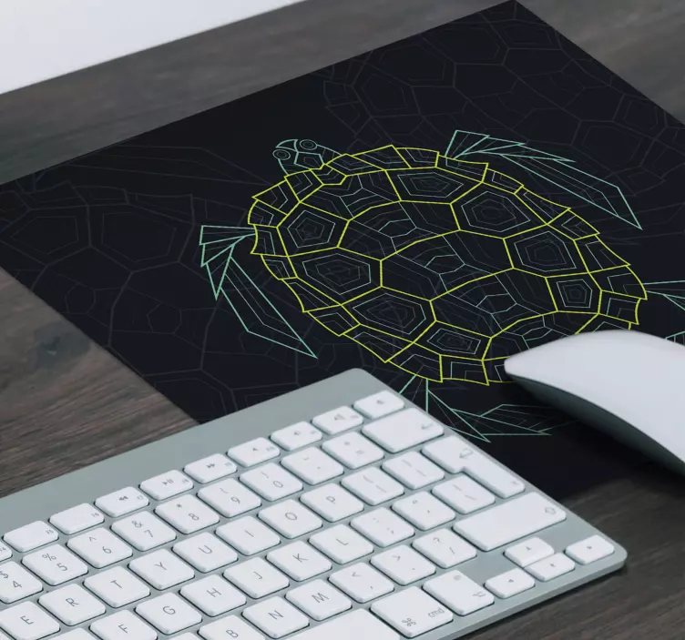Mouse pad originais padrão geométrico de tartaruga - TenStickers