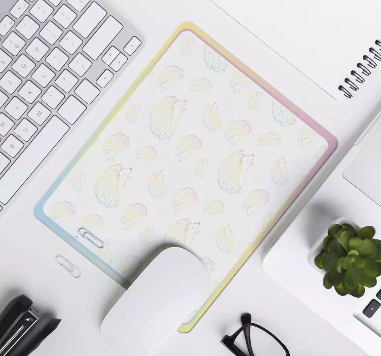 Porco-espinho amanheceu em linhas tapete de rato ouriço - TenStickers