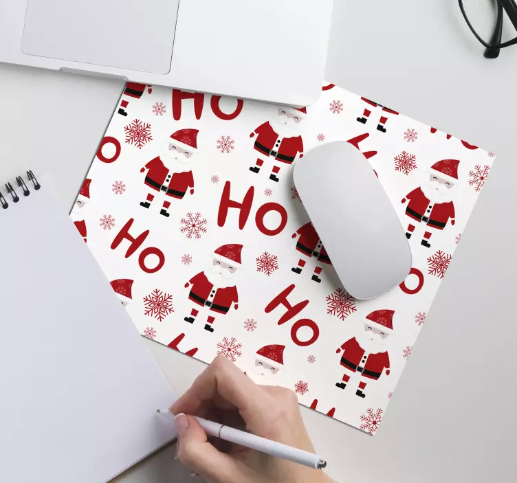 tapete de rato de natal de papai noel e hohoho - TenStickers
