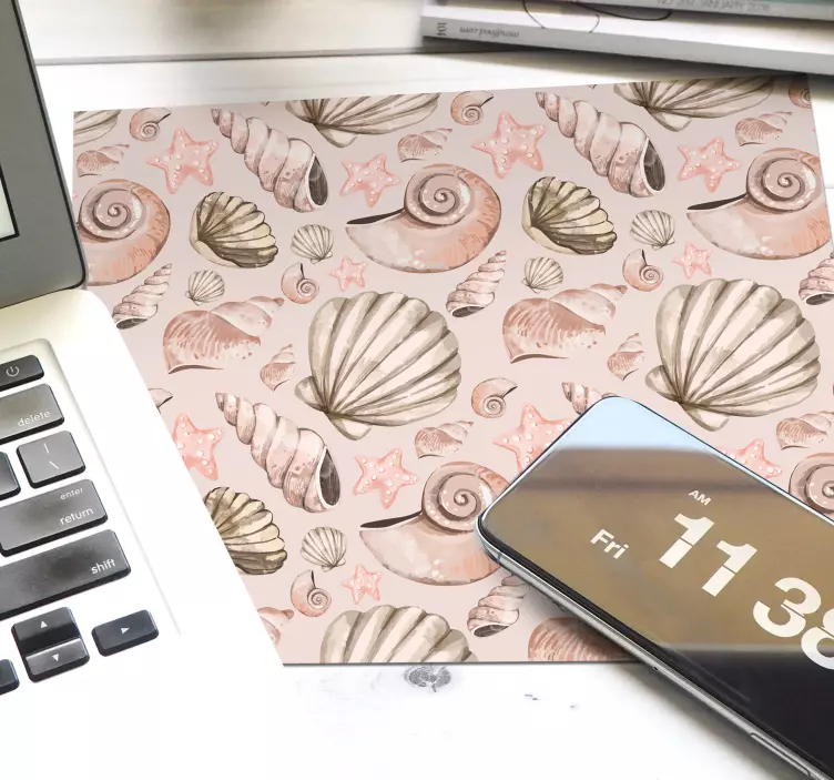 Tapetes de rato com conchas Conchas do mar - TenStickers