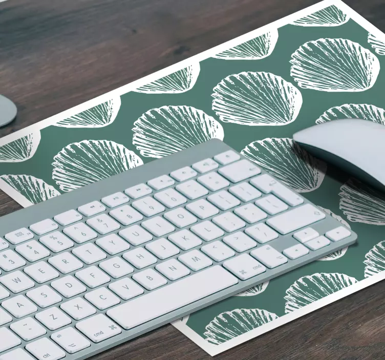 Tapetes de rato com conchas Padrão de concha retrô - TenStickers