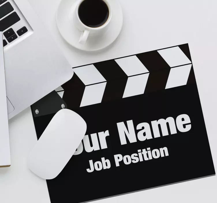 Tapetes de rato com nome Claquete personalizada - TenStickers