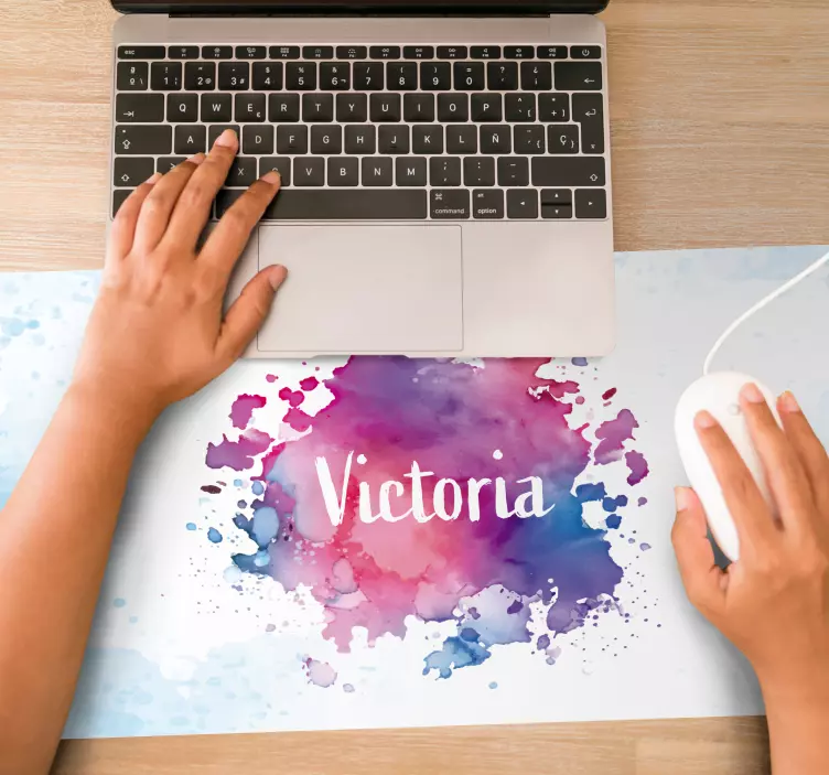 Tapetes de rato com nome Explosão aquarela - TenStickers