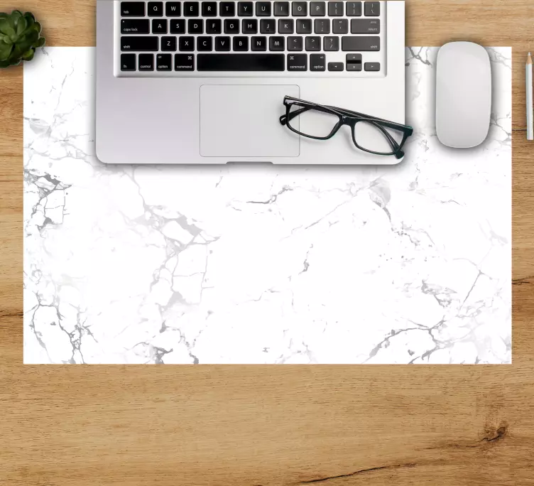 Tapetes de rato com texturas e padrões Marmore branco - TenStickers