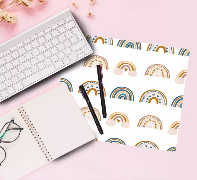 Tapetes de rato com texturas e padrões Padrão de arco-íris de out - TenStickers