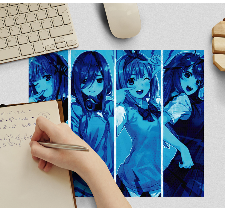 Tapetes de rato de gaming Anime meninas azul - TenStickers