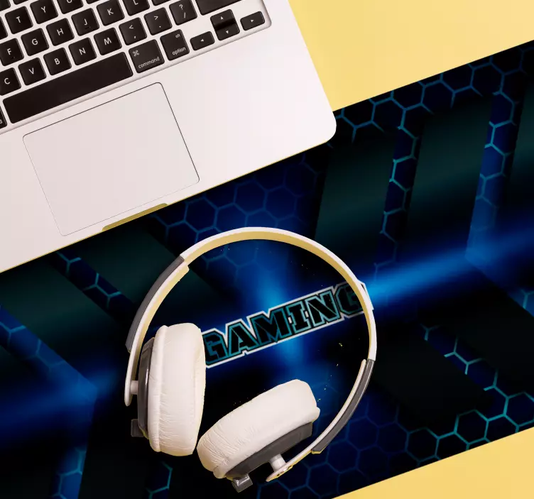 Tapetes de rato de gaming Gamers favo de mel azul - TenStickers