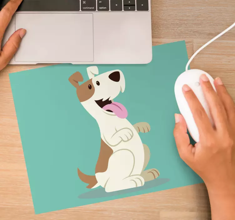 Tapetes de rato originais Cão de desenho animado em pé - TenStickers