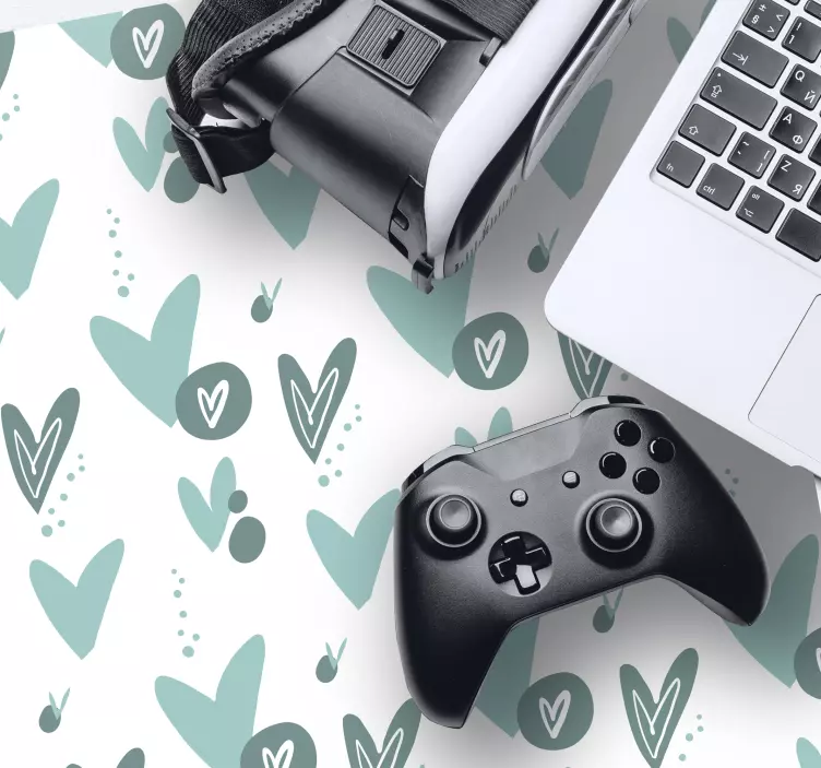 Tapetes de rato originais Corações azuis fofos - TenStickers