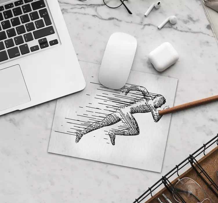 Tapetes para rato originais Esboço em execução - TenStickers