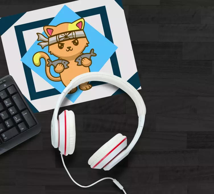 Tapetes de rato originais Gato ninja - TenStickers