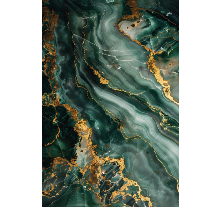 Estore de rolo casa de banho imitação de mármore verde luxo - TenStickers