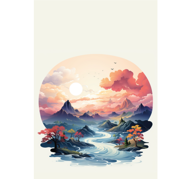 Estore de rolo casa de banho padrão zen colorido - TenStickers