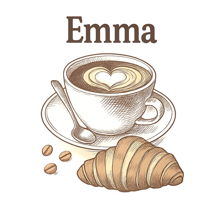 Estore de rolo para cozinha design de café personalizado - TenStickers