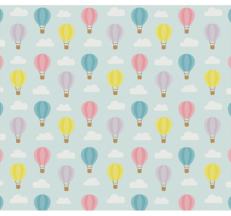 Estore de rolo infantil balões de ar quente azuis - TenStickers