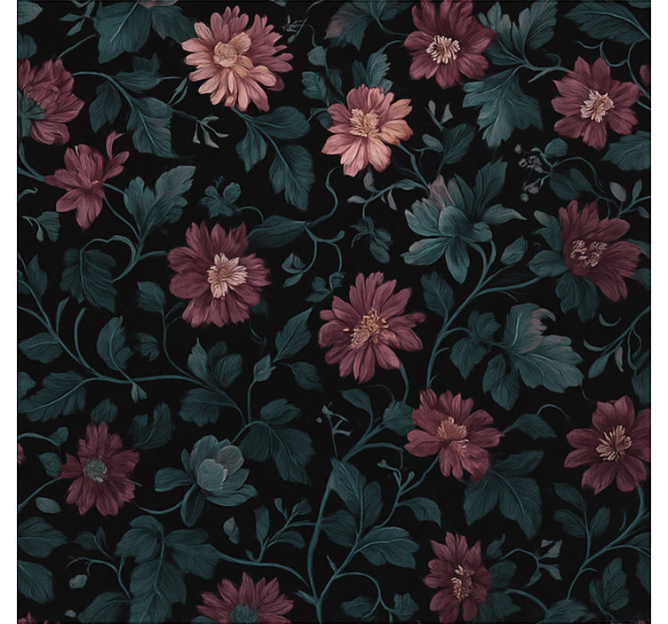 Estore de rolo escritório botânicos vintage escuros - TenStickers