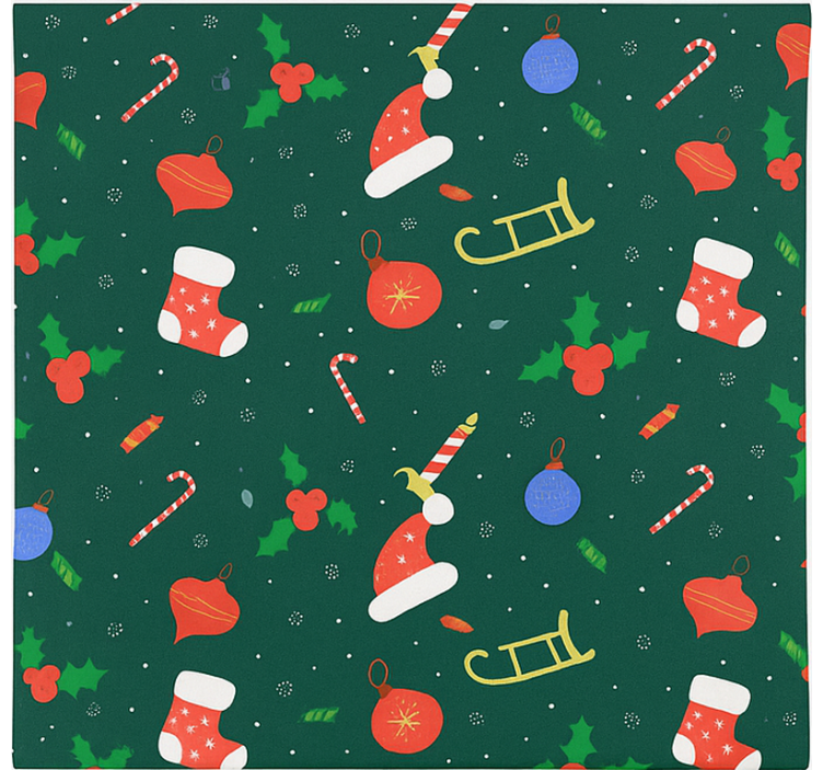 Estore de rolo para sala biscoito de gengibre do papai noel - TenStickers