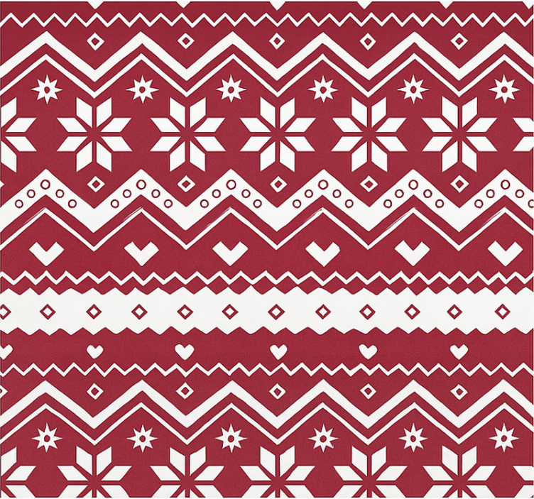 Estore de rolo para sala natal vermelho e branco - TenStickers