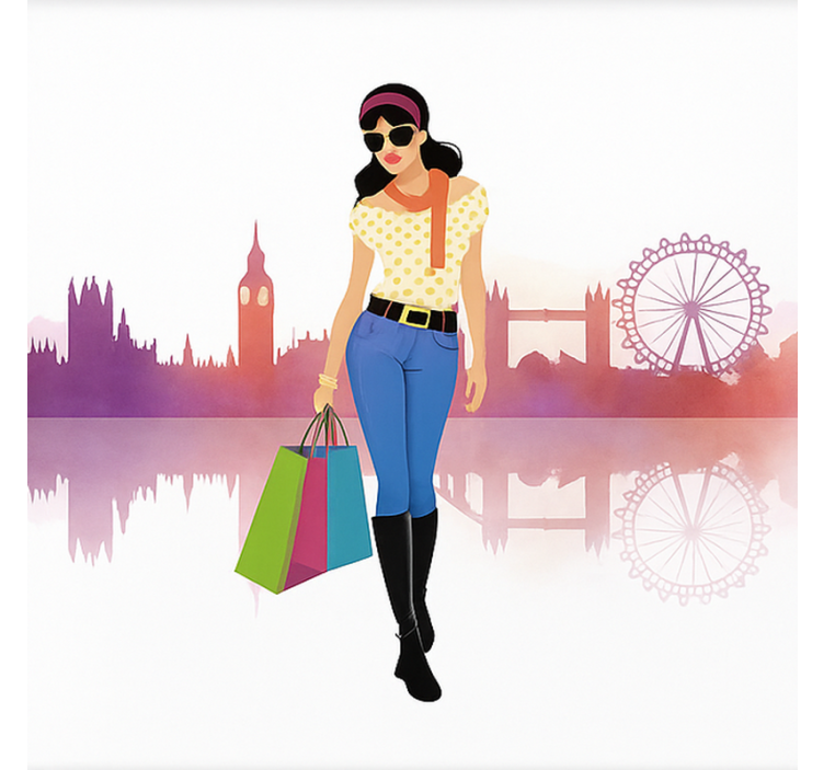 Estore de rolo juvenil garota da cidade londrina - TenStickers