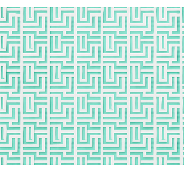 Estore de rolo sala de jantar quadrados geométricos azuis - TenStickers