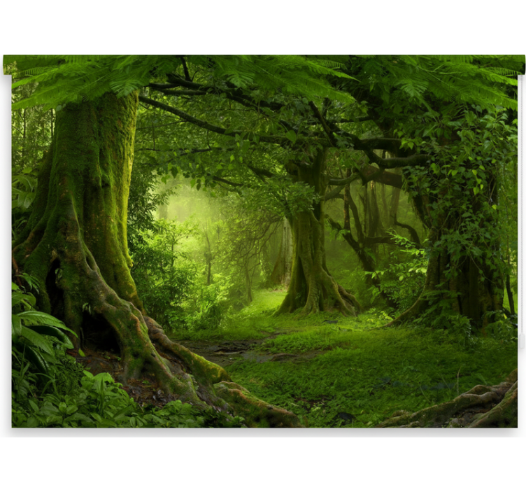 Estores de rolo de árvores refúgio verdejante - TenStickers