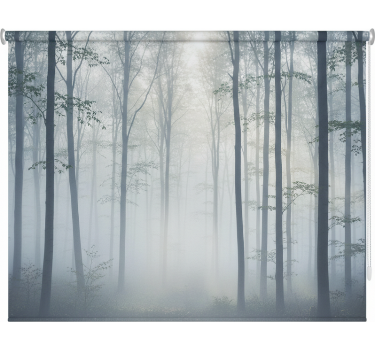 Estores de rolo de árvores mural de névoa atmosférica - TenStickers