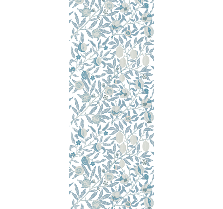 Estore de rolo casa de banho flores azuis vitorianas - TenStickers