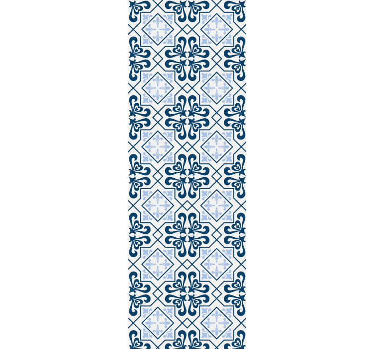 Estore de rolo para cozinha azulejo português azul - TenStickers