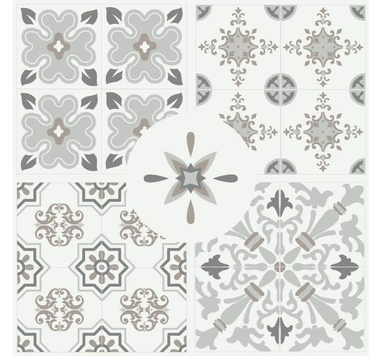 Estore de rolo para cozinha azulejos mosaico cinza - TenStickers