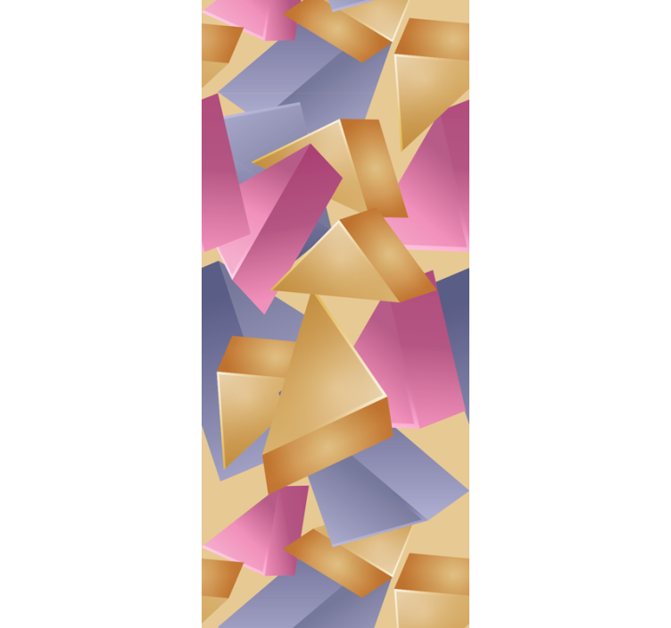 Estore de rolo empresa pirâmide dourada geométrica - TenStickers