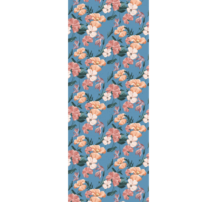 Estore de rolo empresa impressão floral 'jeans ziedi' - TenStickers