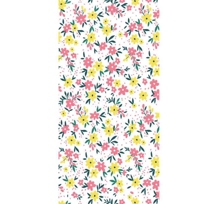 Estore de rolo empresa estampa floral 'ifuru' branca - TenStickers