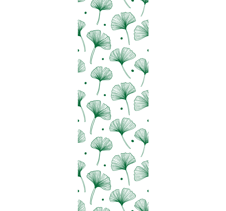 Estore de rolo empresa folhas verdes de ginkgo - TenStickers