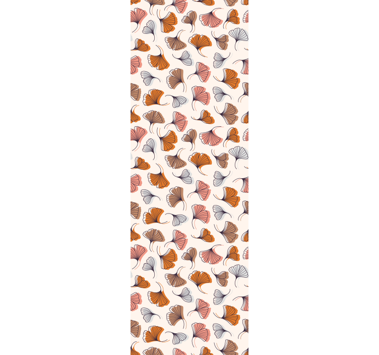 Estore de rolo empresa folhas de ginkgo desenhadas à mão - TenStickers