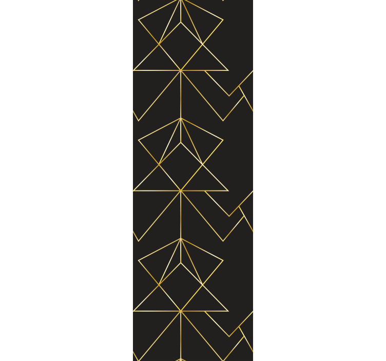 Estore de rolo empresa linhas elegantes em preto e ouro - TenStickers