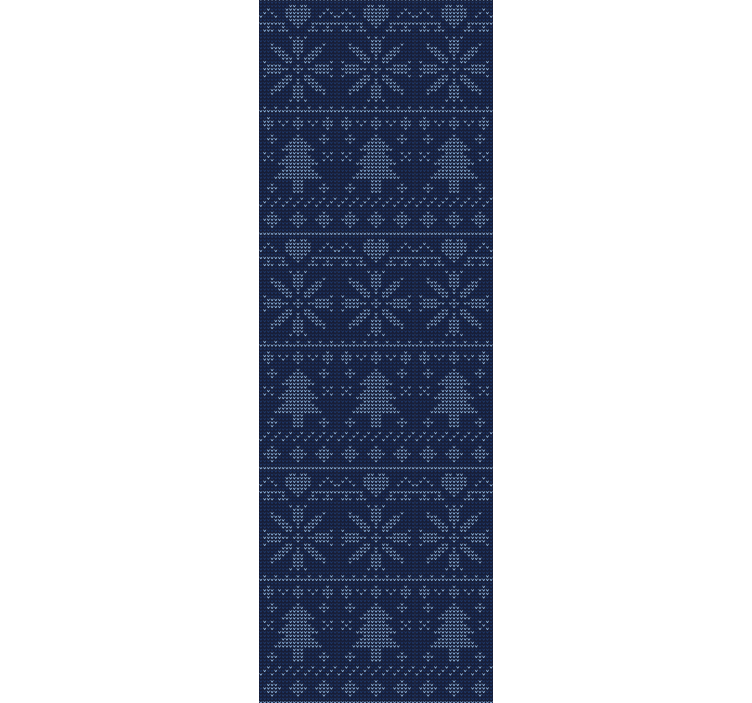 Estore de rolo empresa padrão natalino azul-marinho - TenStickers