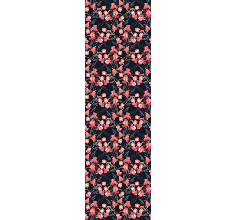 Estore de rolo empresa flores rosa frágeis em galhos - TenStickers