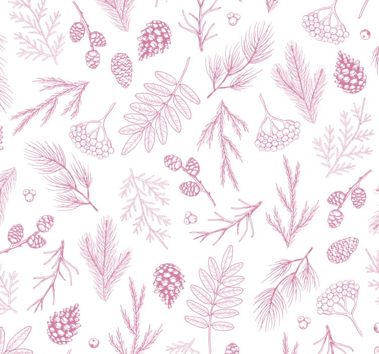 Estore de rolo casa de banho fundo branco com pinho rosa - TenStickers