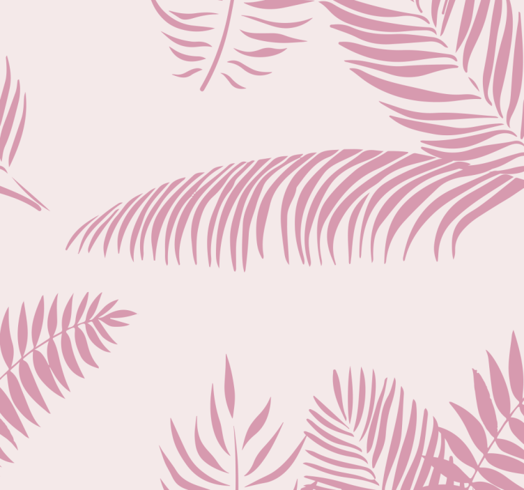 Estore de rolo rosa folhas grandes de palmeira - TenStickers