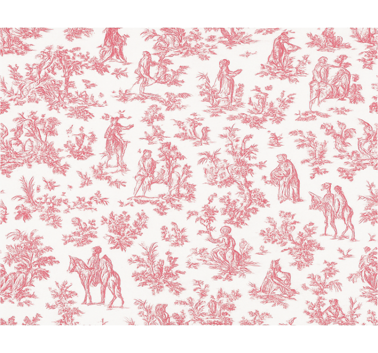 Estore de rolo rosa estilo vintage campestre rosa - TenStickers