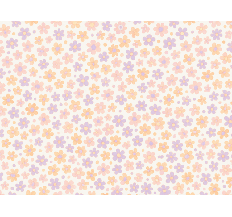 Estore de rolo rosa flores pequenas em tons pastéis - TenStickers