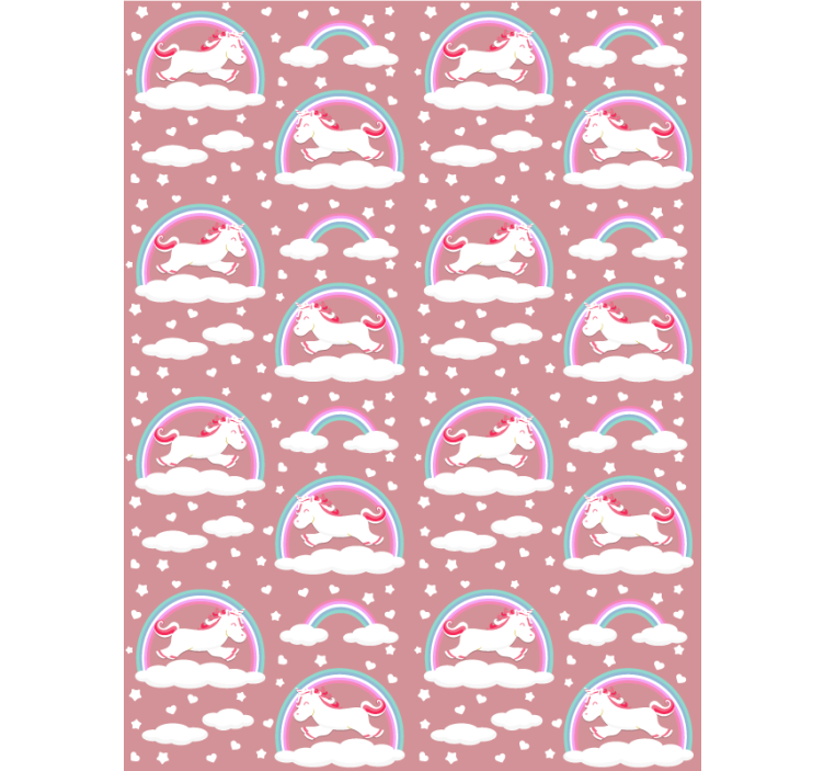 Estore de rolo rosa tema de unicórnio mágico - TenStickers