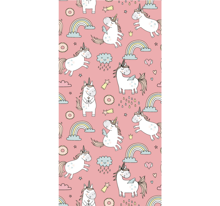 Estore de rolo rosa encanto de unicórnio - TenStickers