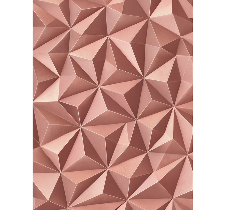 Estore de rolo rosa folha geométrica abstrata dourada - TenStickers